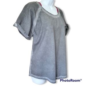 SALE🔥 GH Bass Short Sleeve Top Womens XL Vintage Faded Gray Cotton Soft
